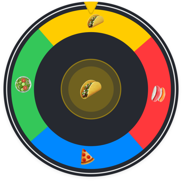 Mudu choice wheel for settling small decisions